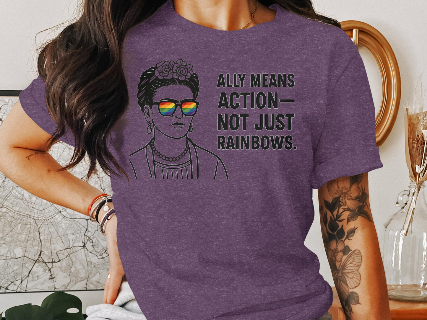Ally Means Action Not Just Rainbows Shirt product