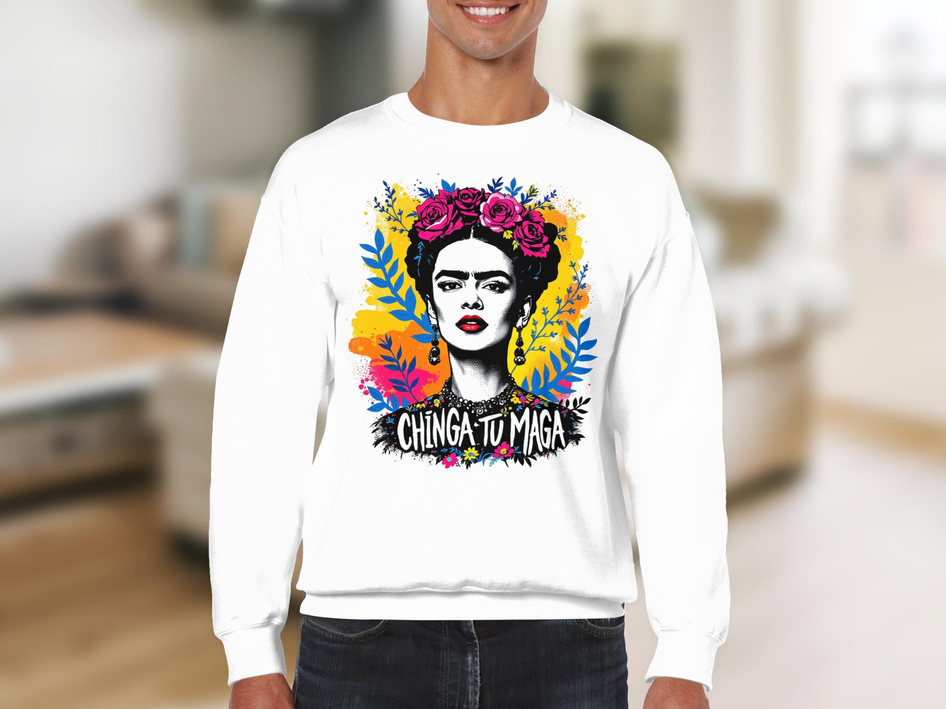 Chinga Tu Maga Colorful Floral Sweatshirt product type