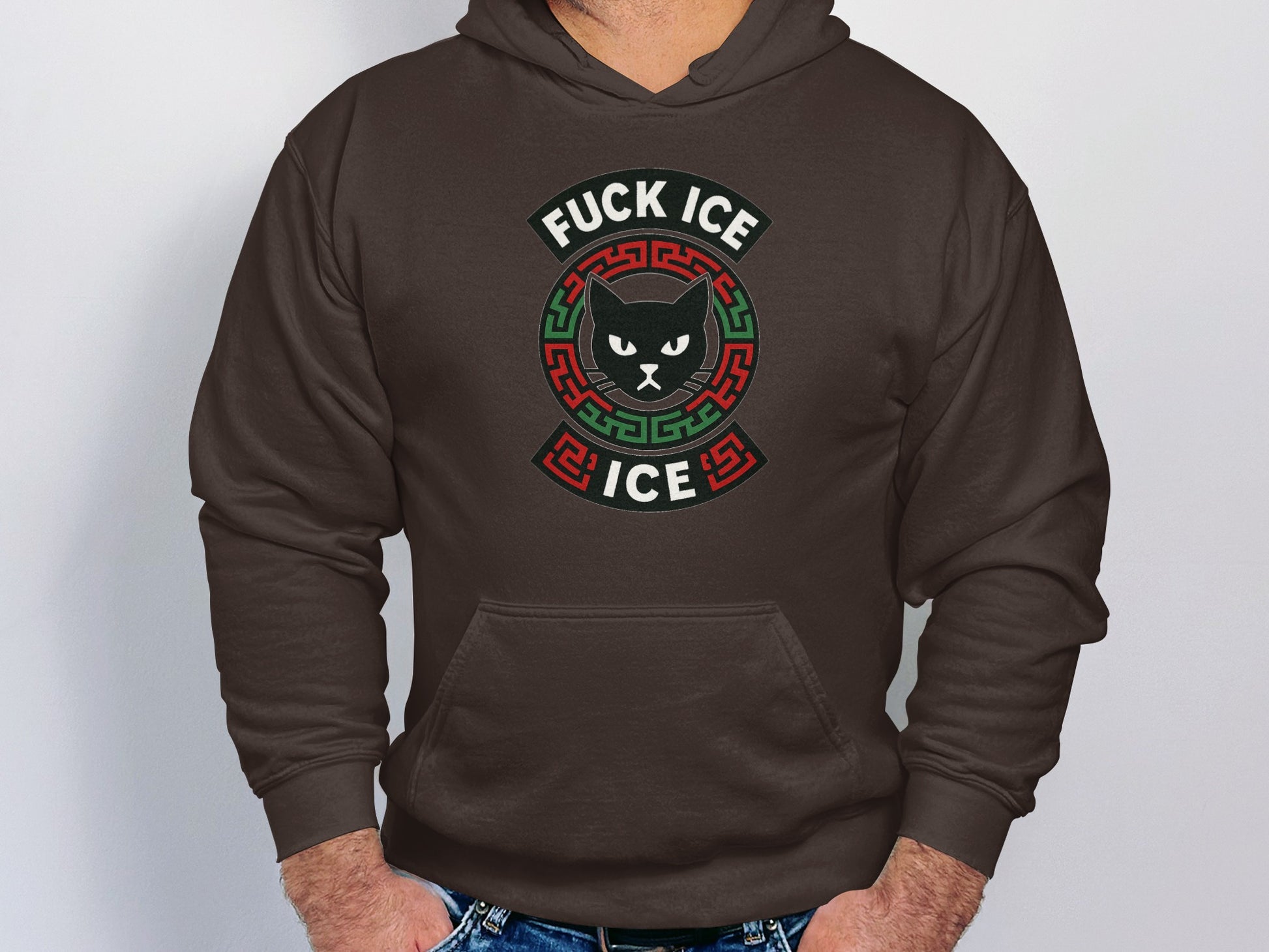 Fuck Ice Angry Cat Graphic Hoodie product