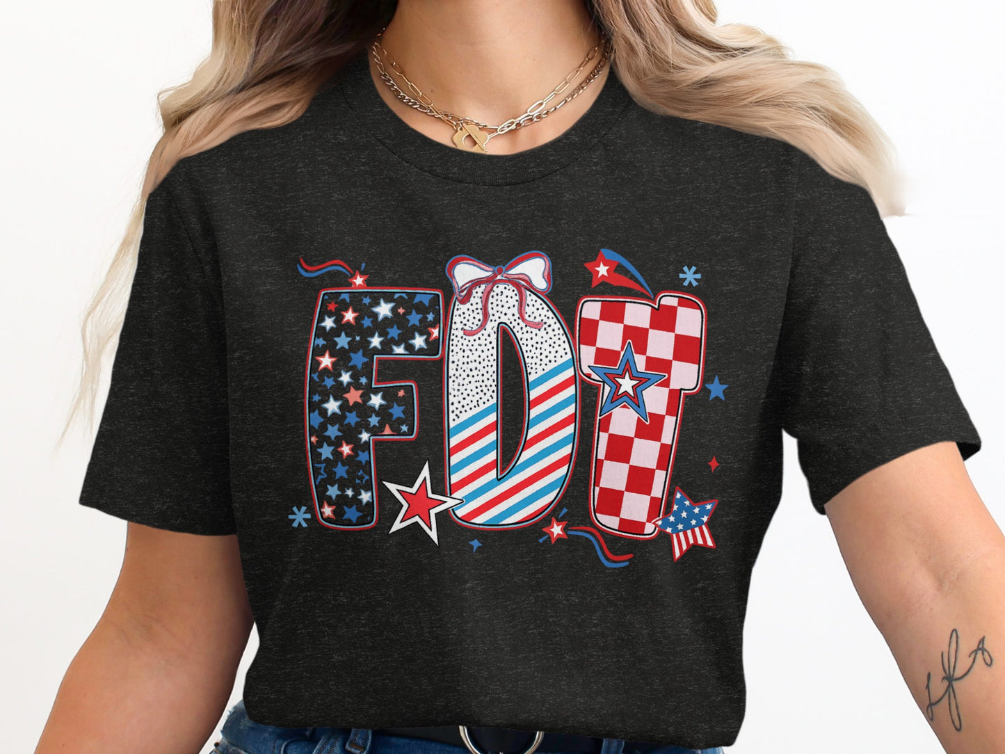 Festive Patriotic FDT Graphic Tee Shirt product type