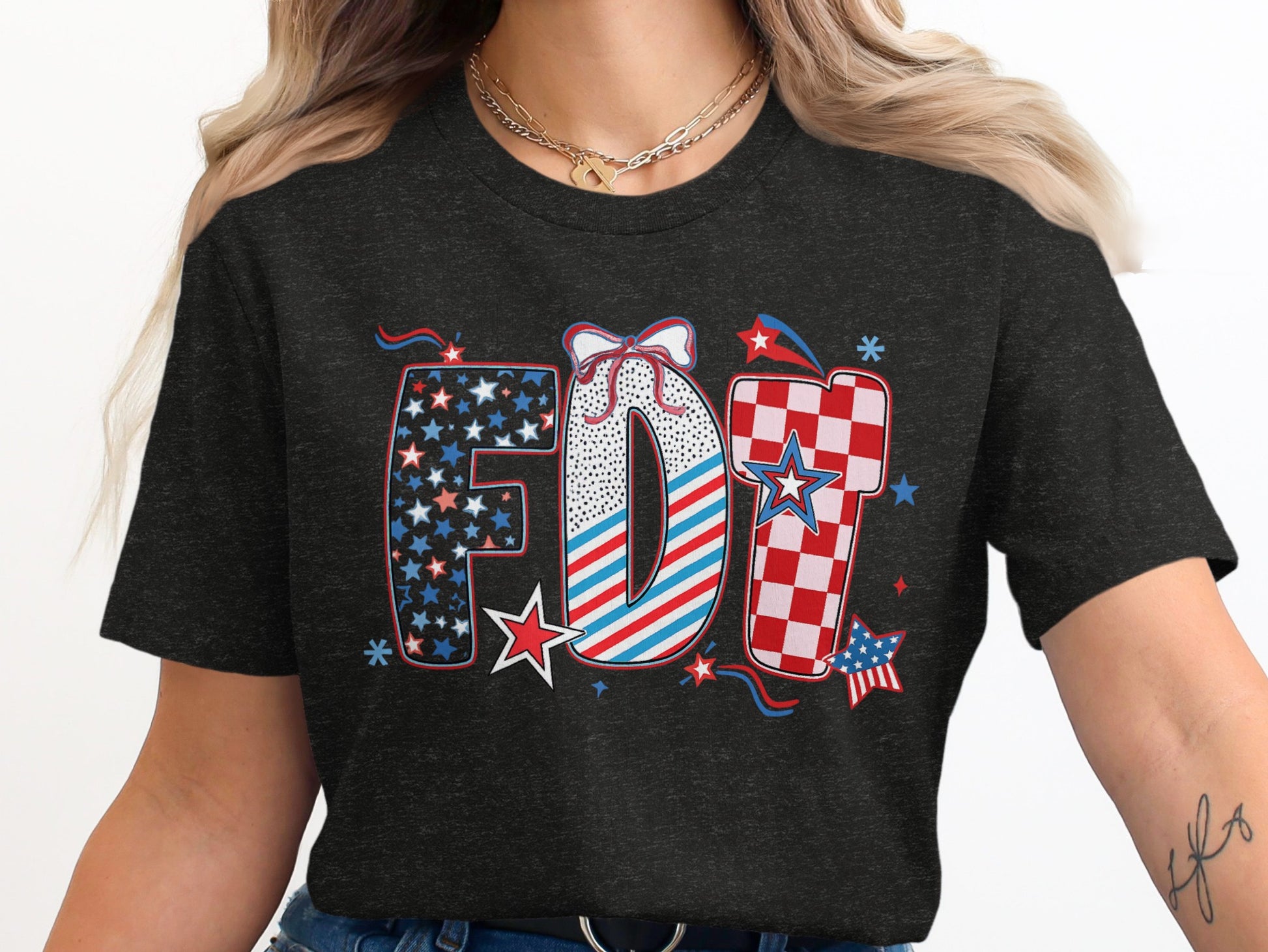 Festive Patriotic FDT Graphic Tee Shirt product type
