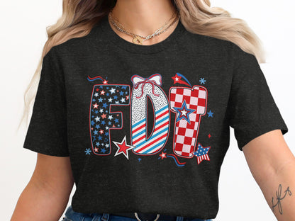 Festive Patriotic FDT Graphic Tee Shirt product type
