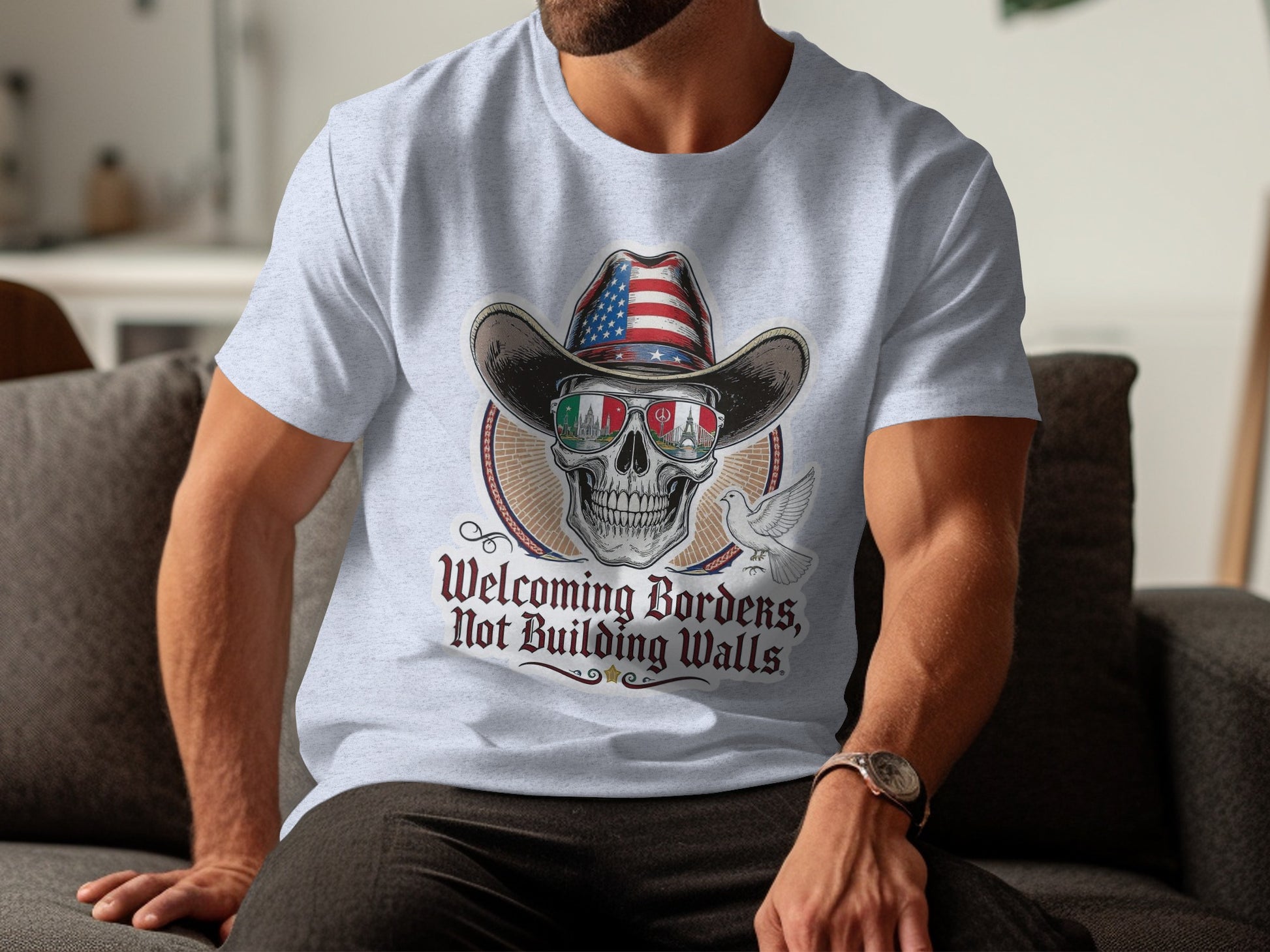 Welcoming Borders Not Building Walls T-shirt product type