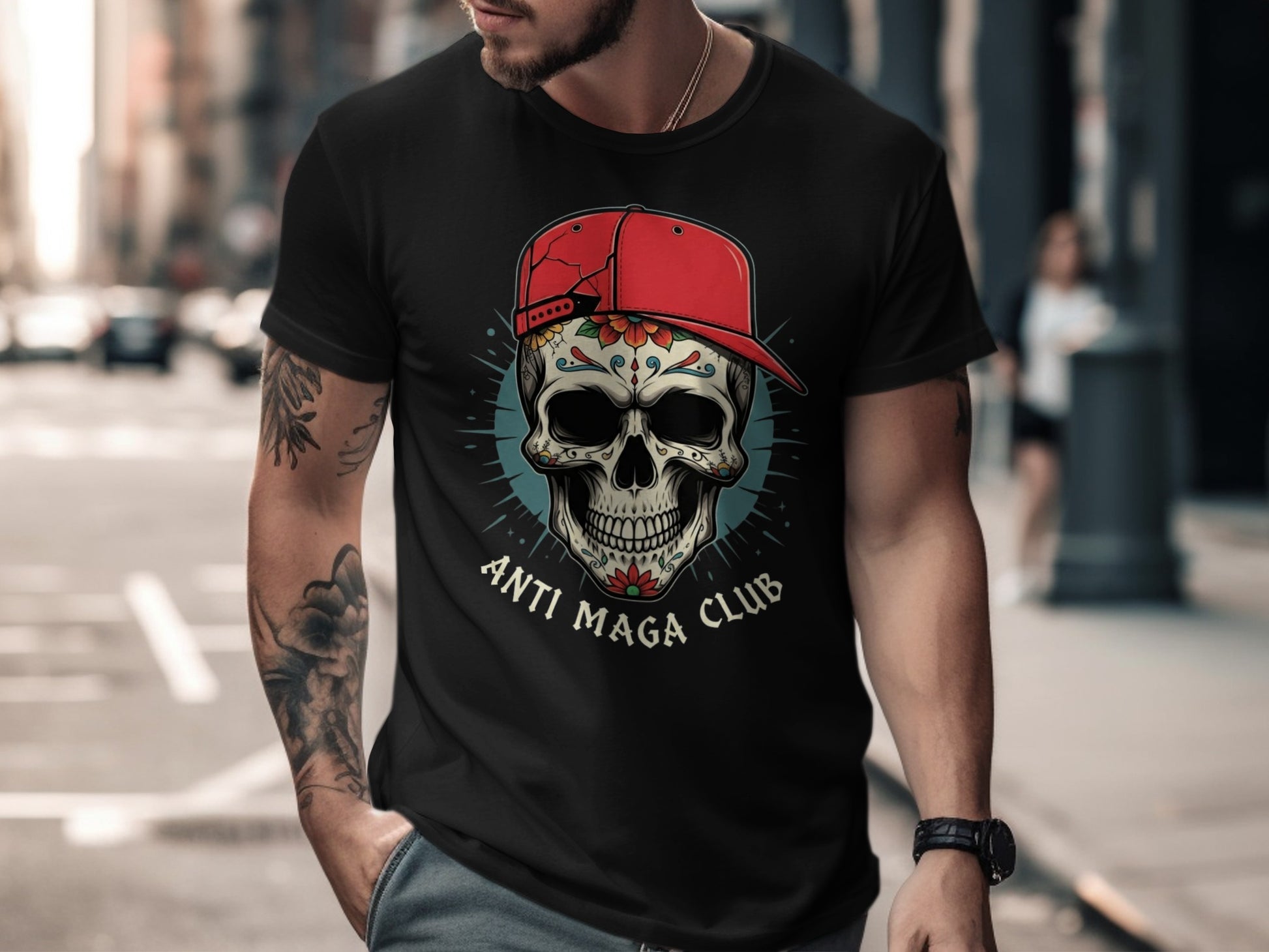 Anti Maga Club Skull Graphic T-Shirt product type