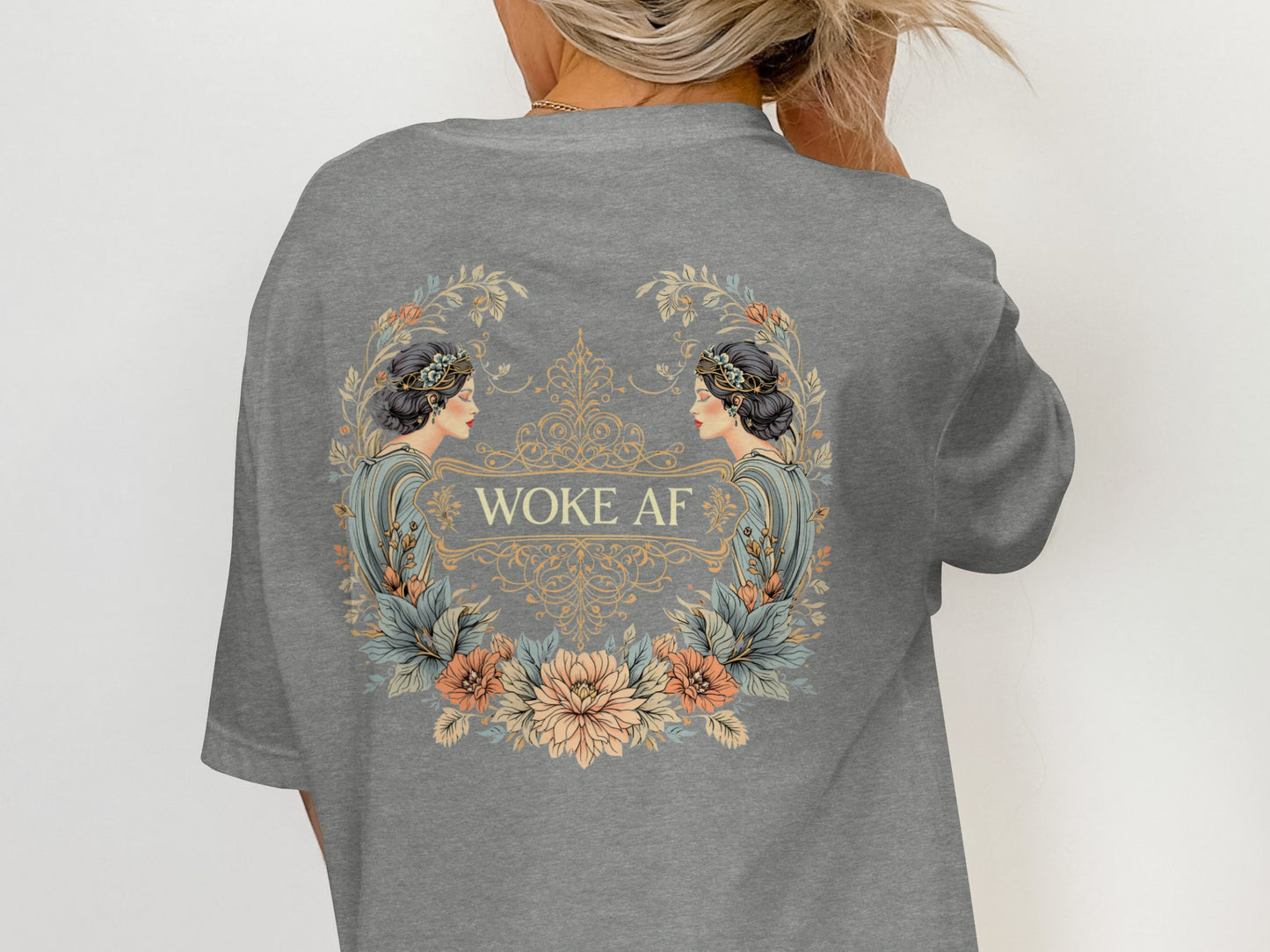 Stylish Floral Woke AF Graphic Apparel