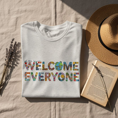 Welcome Everyone United In Diversity Graphic T-Shirt