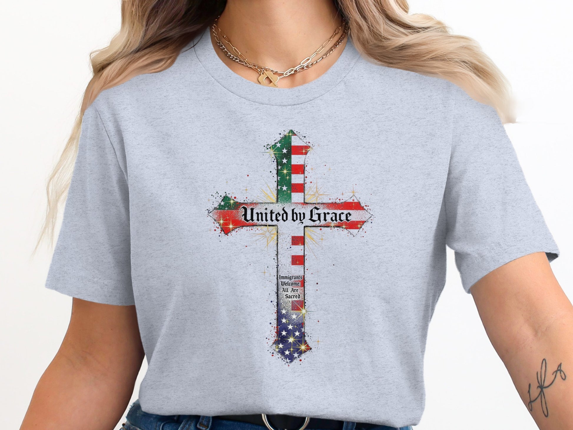 United by Grace Cross Graphic T-shirt product type