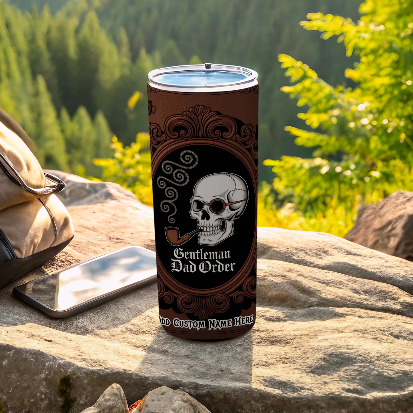 Gentleman Dad Order Skull Custom Tumbler product