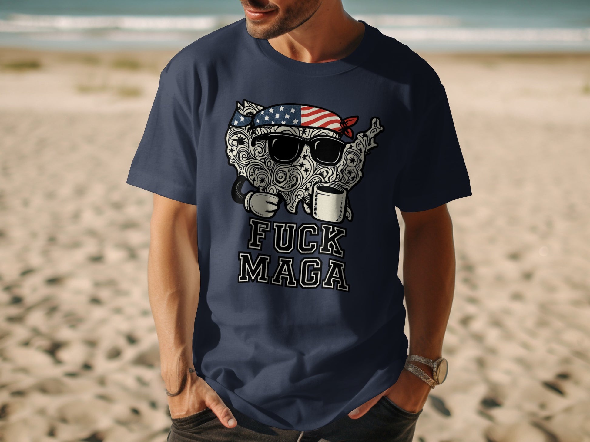 Patriotic Statement Graphic Tee Bold Shirt product