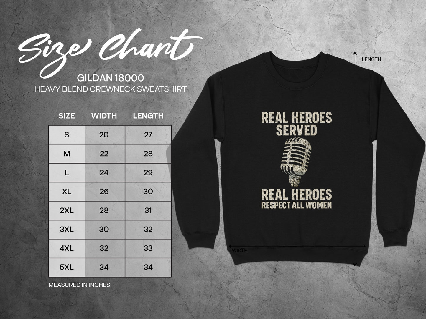 Real Heroes Served Respect All Women Sweatshirt product type