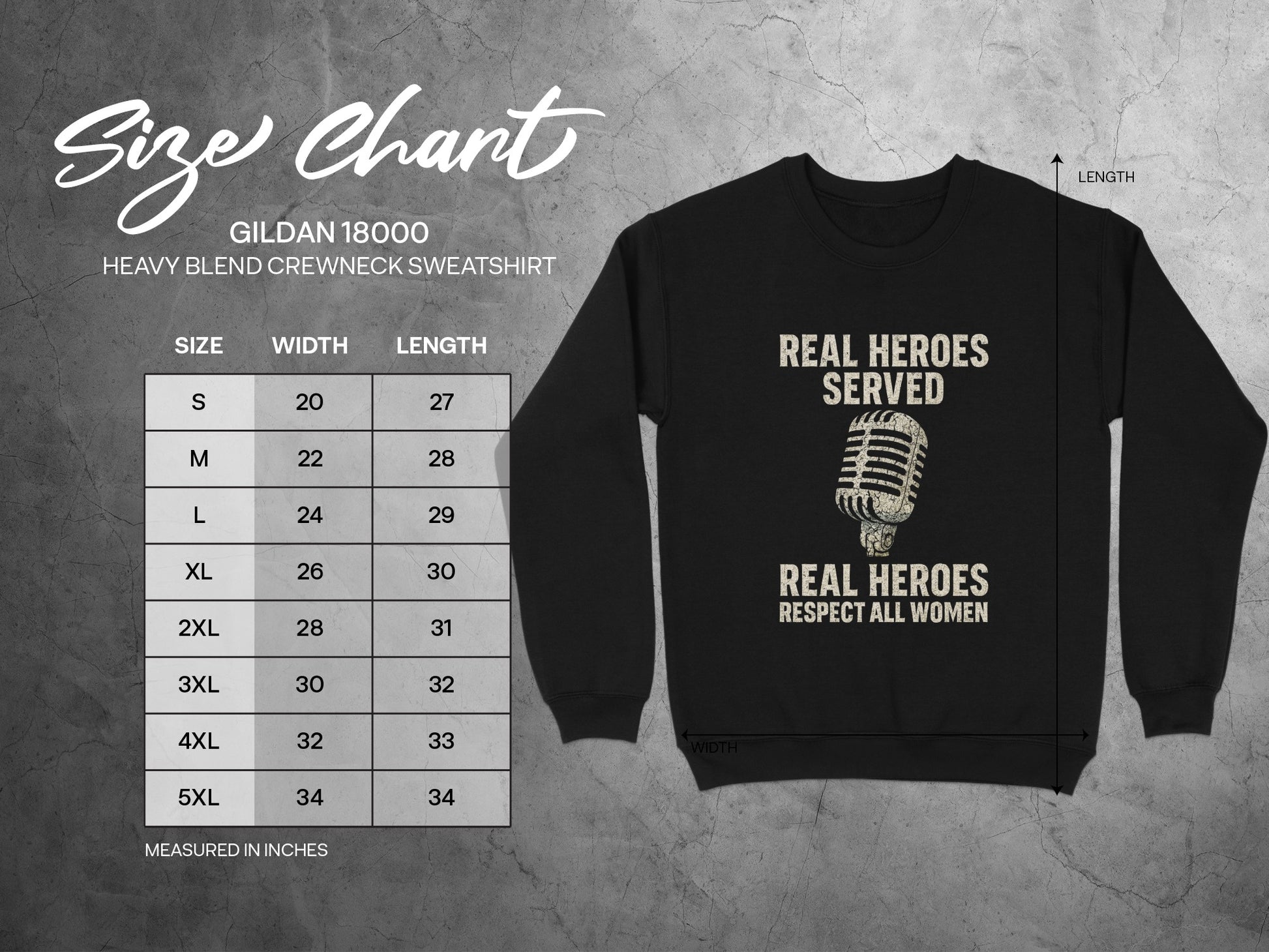 Real Heroes Served Respect All Women Sweatshirt product type