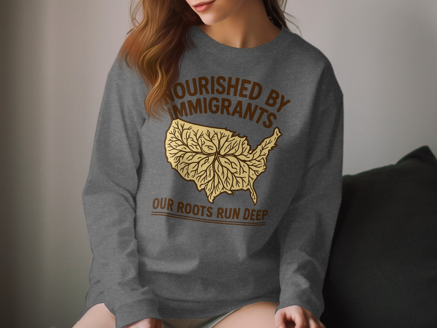 Nourished By Immigrants Long Sleeve Shirt