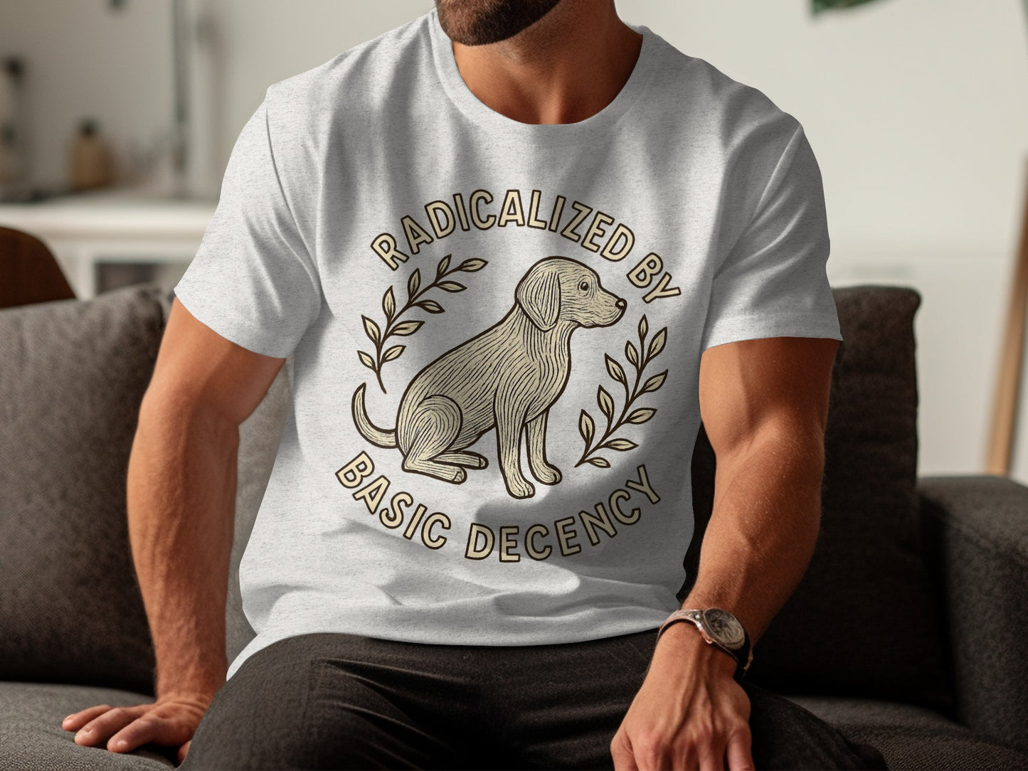 Radicalized by Basic Decency Dog Design Shirt product