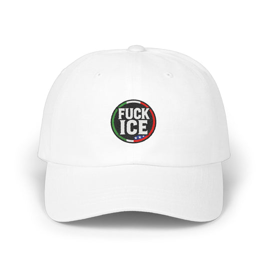 Fuck Ice Detailed Embroidered White Hat product type