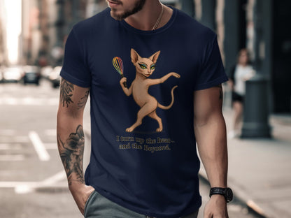 Unique Stylish Cat Graphic Design T Shirt Product
