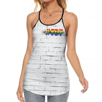 Pro-Gay Rights T-Shirt – Stand Proud with Love and Equality Criss Cross Tank Top