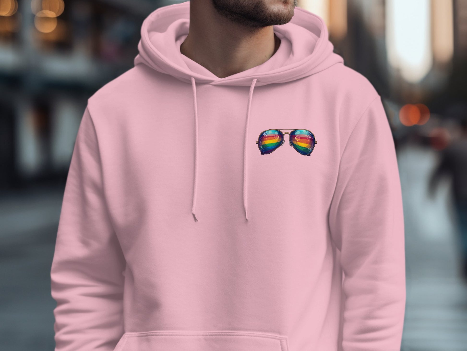 Vibrant Sunglasses Graphic Pink Hoodie product