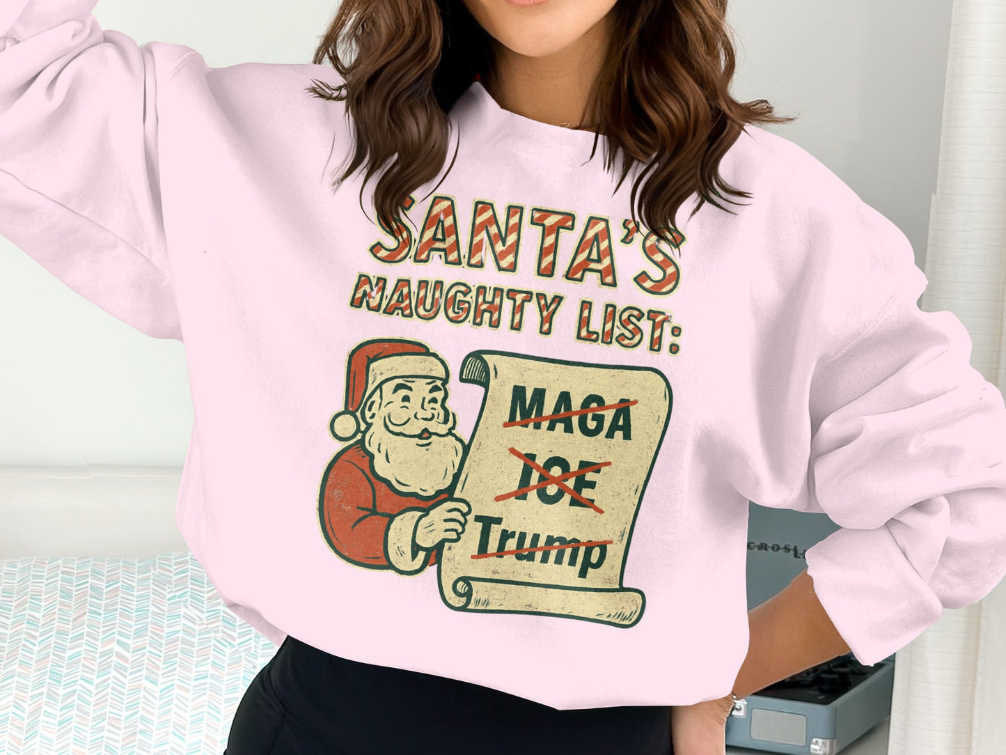 Santa's Naughty List Graphic Sweatshirt