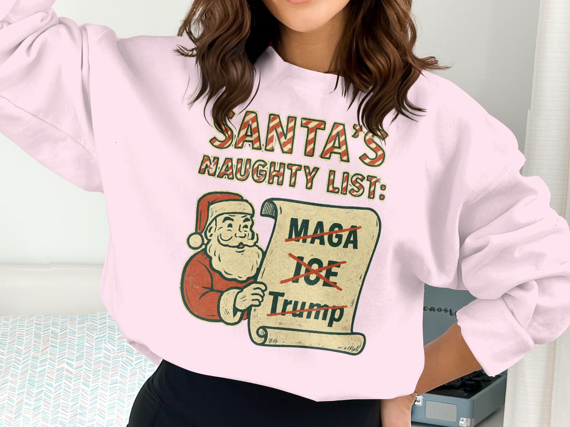 Santa's Naughty List Graphic Sweatshirt