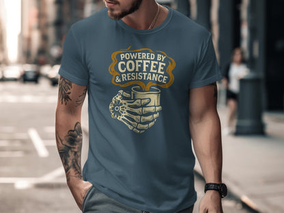 Powered By Coffee And Resistance Graphic Tee