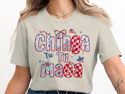 Chinga Tu Maga Graphic Tee in Patriotic Colors product
