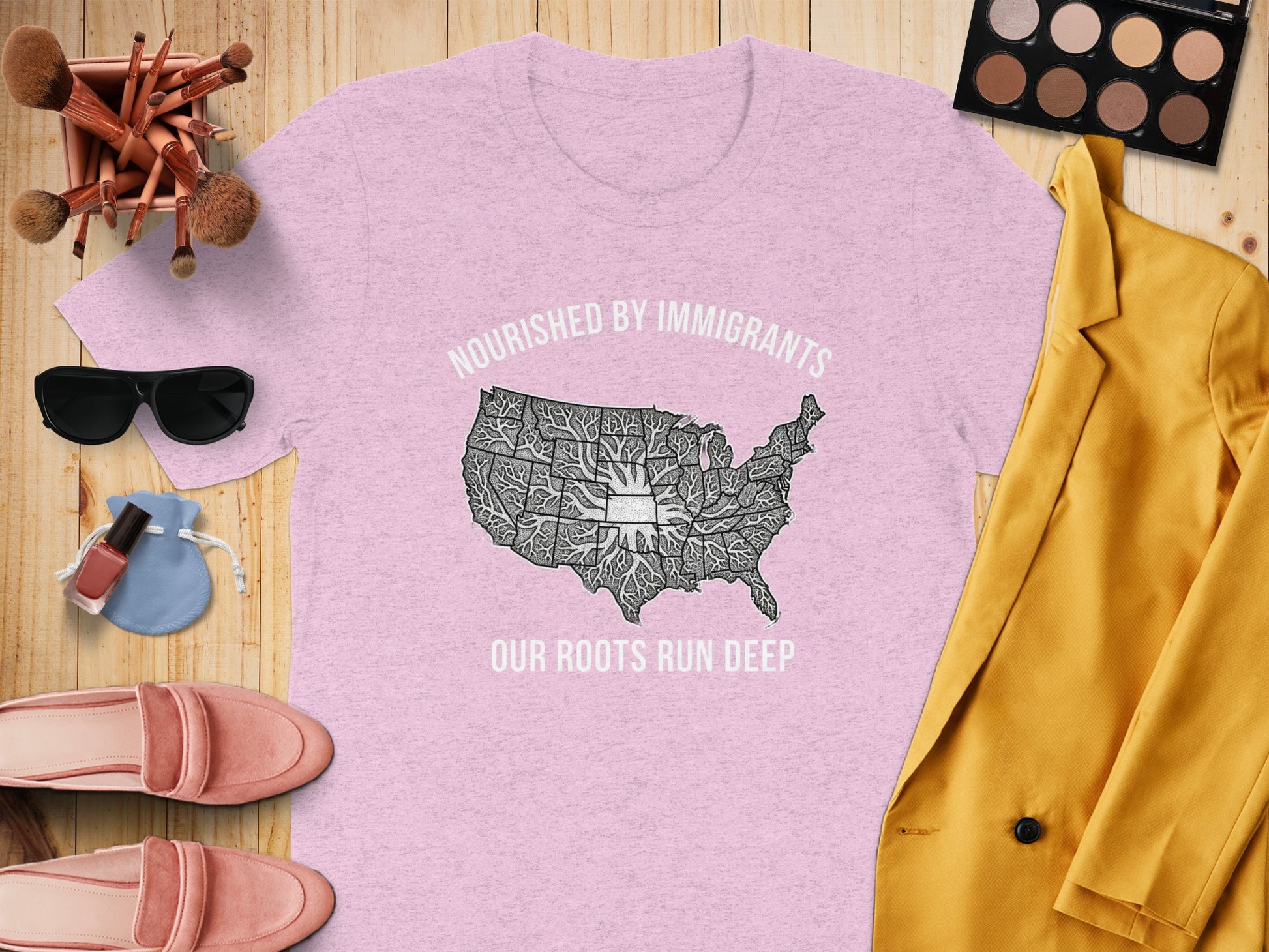 Nourished by Immigrants Our Roots Run Deep T-Shirt