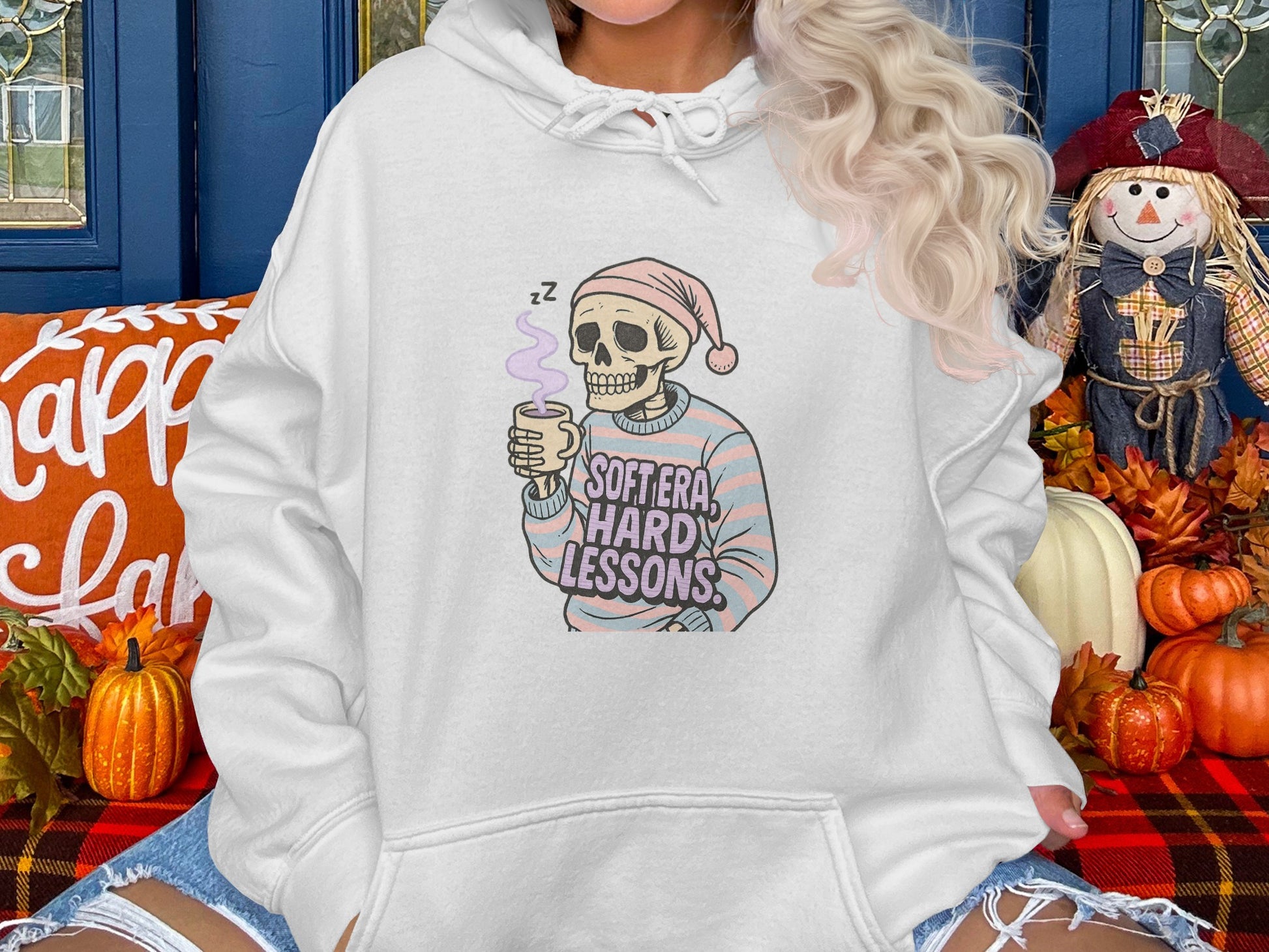 Cozy Graphic Skeleton Hoodie Perfect Fall Product