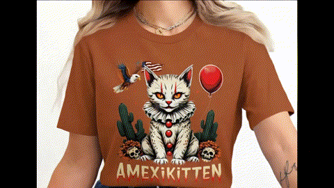 Creepy Amexikitten Anti Trump Halloween T-Shirts