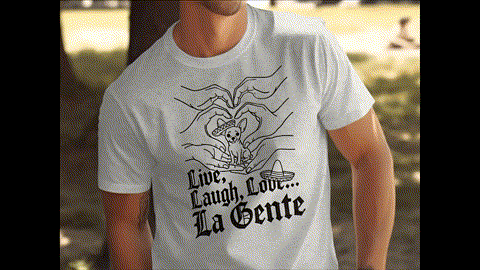 Live Laugh Love La Gente Hands Holding Dog T-Shirts