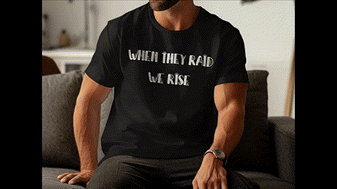 Inspirational When They Raid We Rise Printed T-Shirts