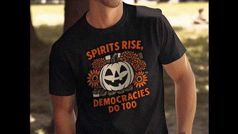 Spirits Rise Democracies Do Too Halloween T-Shirts