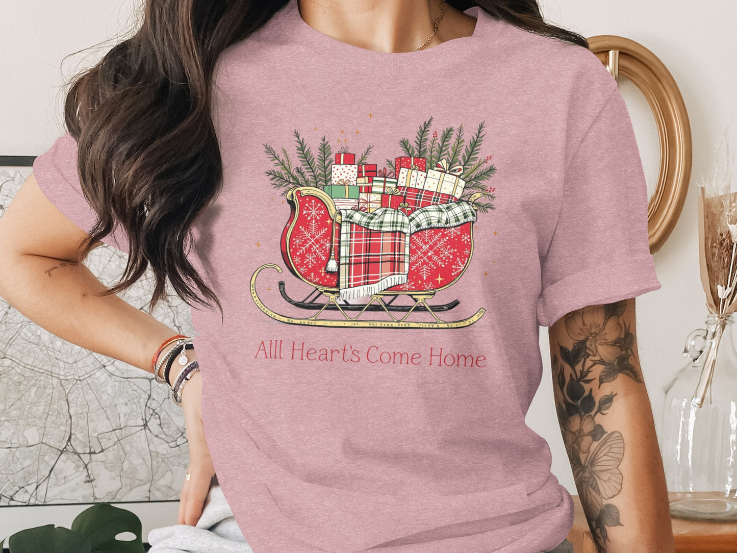 All Heart's Come Home Snowy Winter Scene Shirt