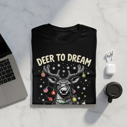 Deer to Dream Design Black Tee Shirt product type