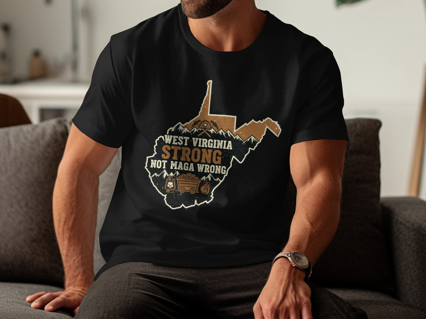 West Virginia Strong Not Maga Wrong Graphic T-Shirt product