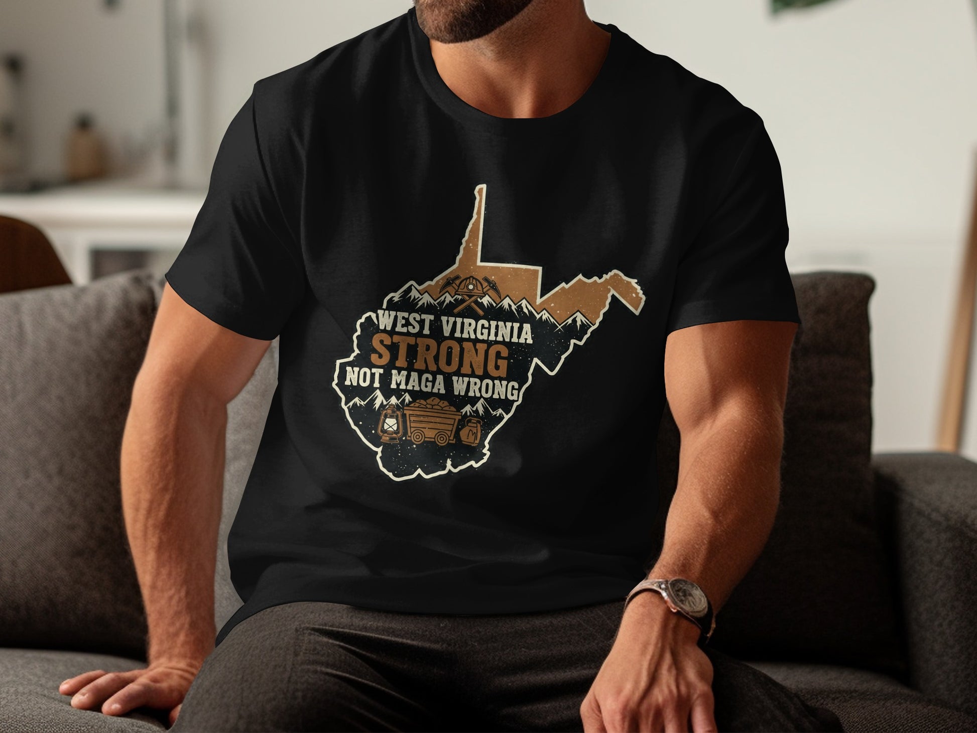 West Virginia Strong Not Maga Wrong Graphic T-Shirt product
