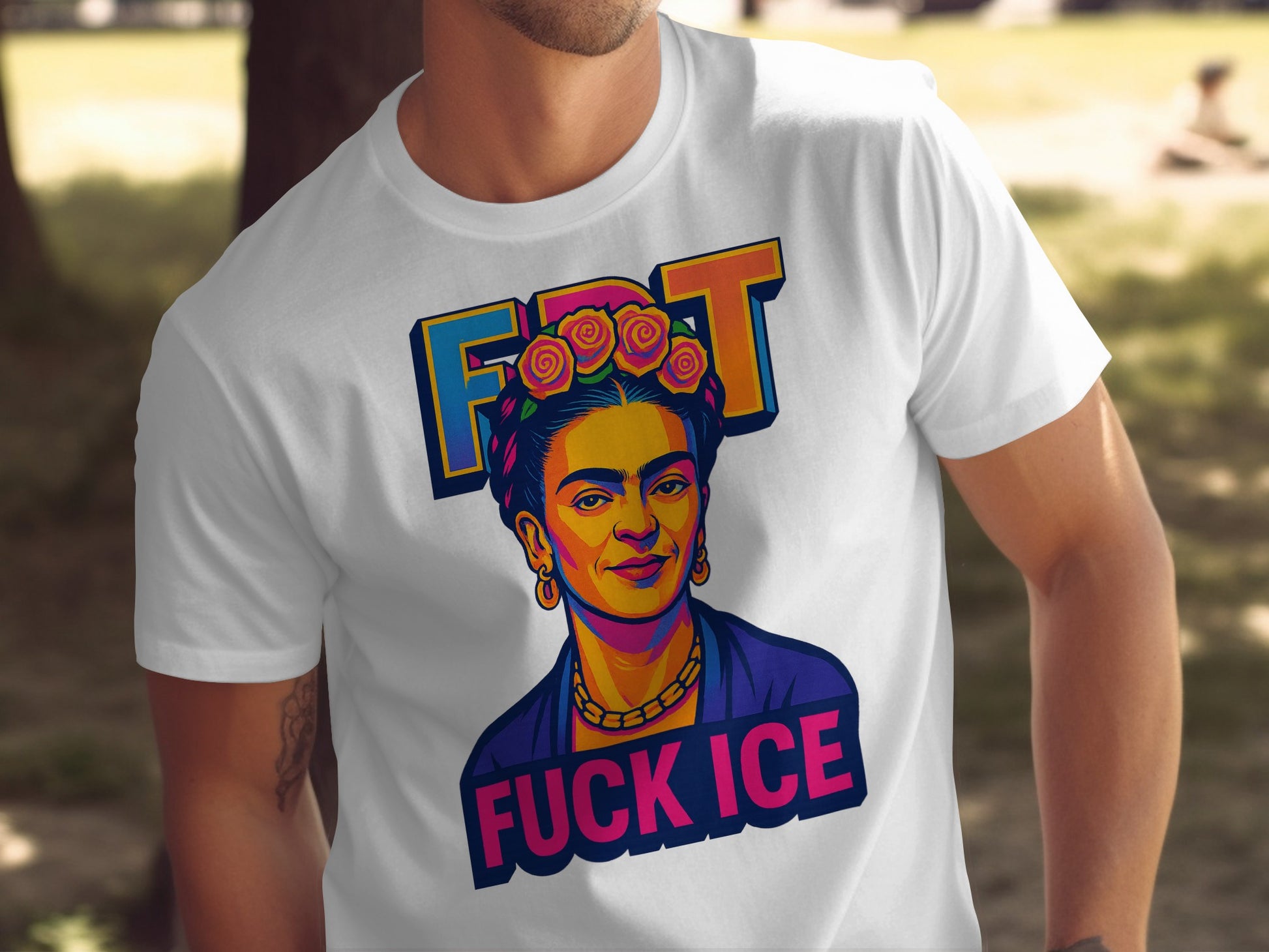 Colorful Frida Kahlo Graphic Print T-Shirt product