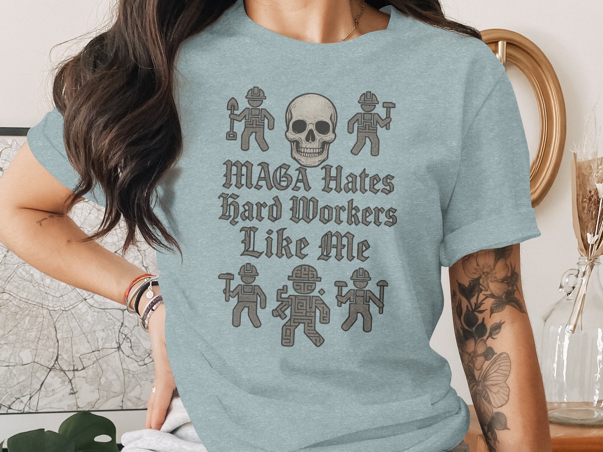 MAGA Hates Hard Workers Like Me Casual Graphic Tee