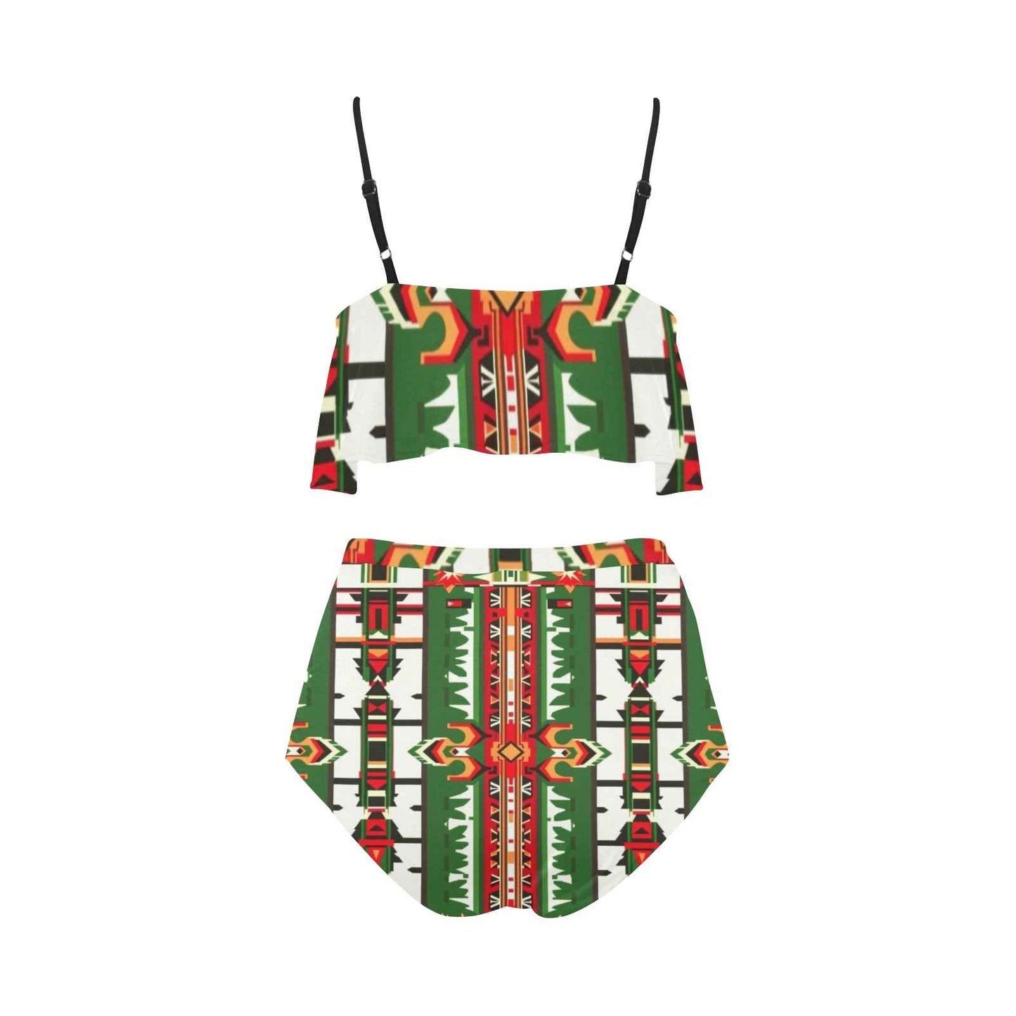 High Waisted Flounce Bikini Set (S13)
