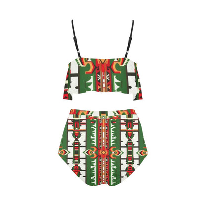 High Waisted Flounce Bikini Set (S13)