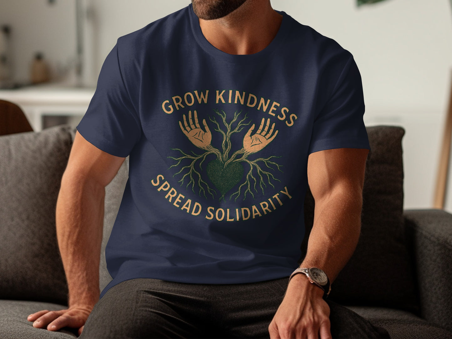Grow Kindness Spread Solidarity Graphic T-Shirt Product