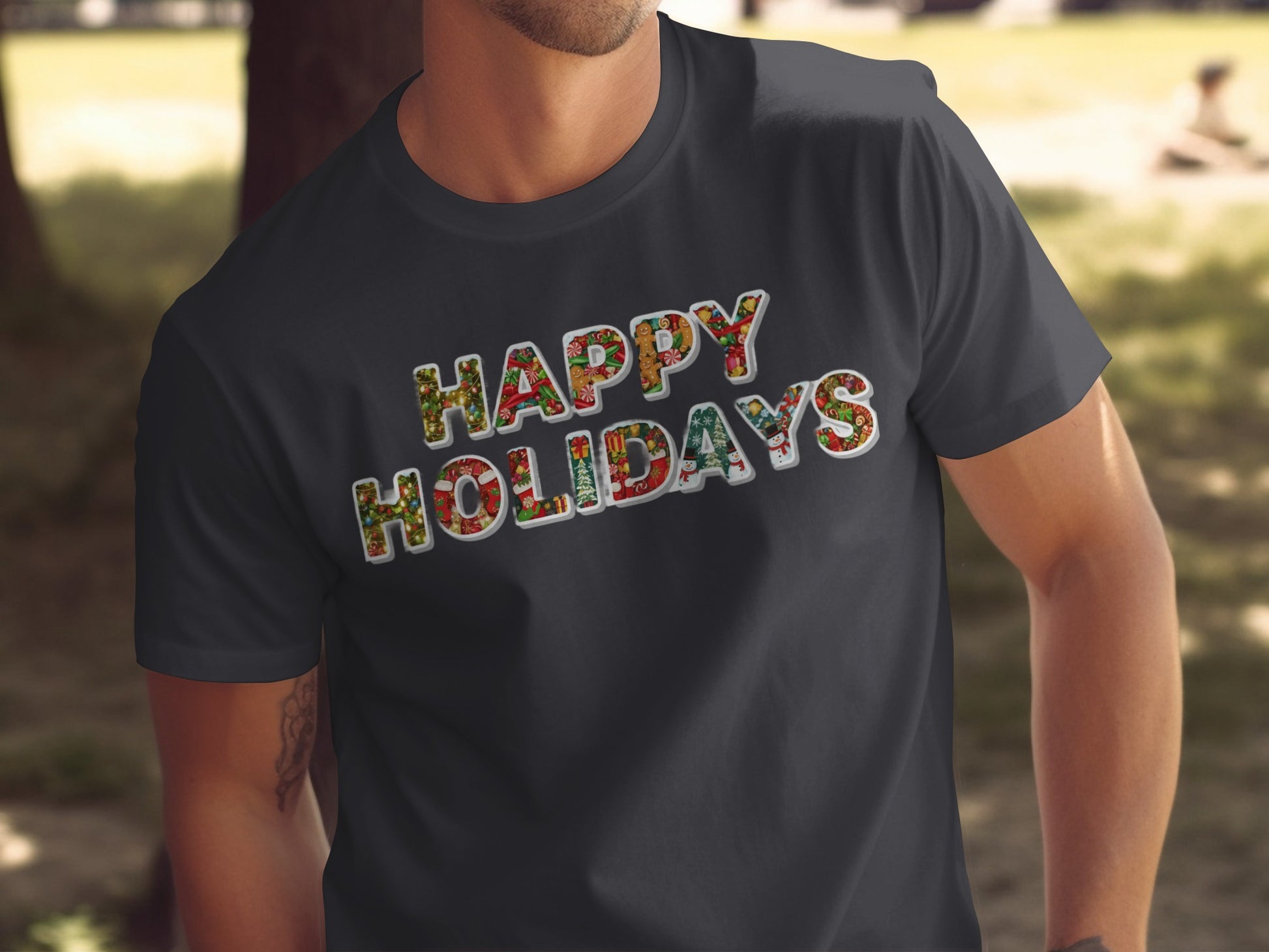 HAPPY HOLIDAYS Graphic Tee for Festive Cheer