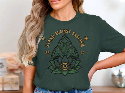 Stand Against Fascism Graphic Eye Design Shirt