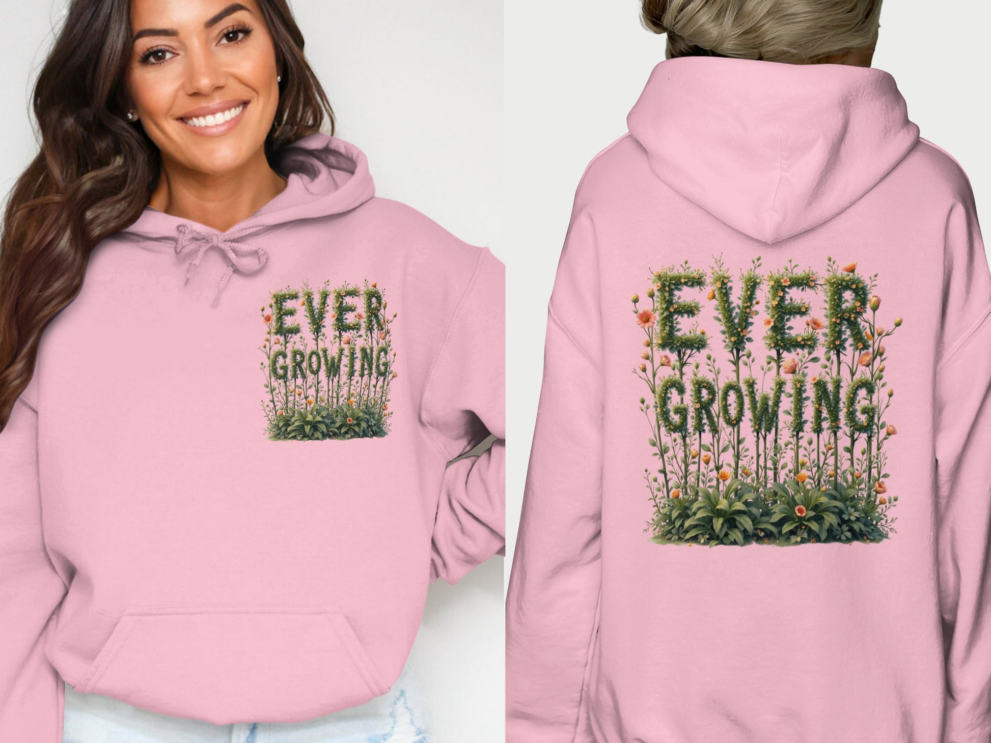 Ever Growing Design Pink Hoodie product