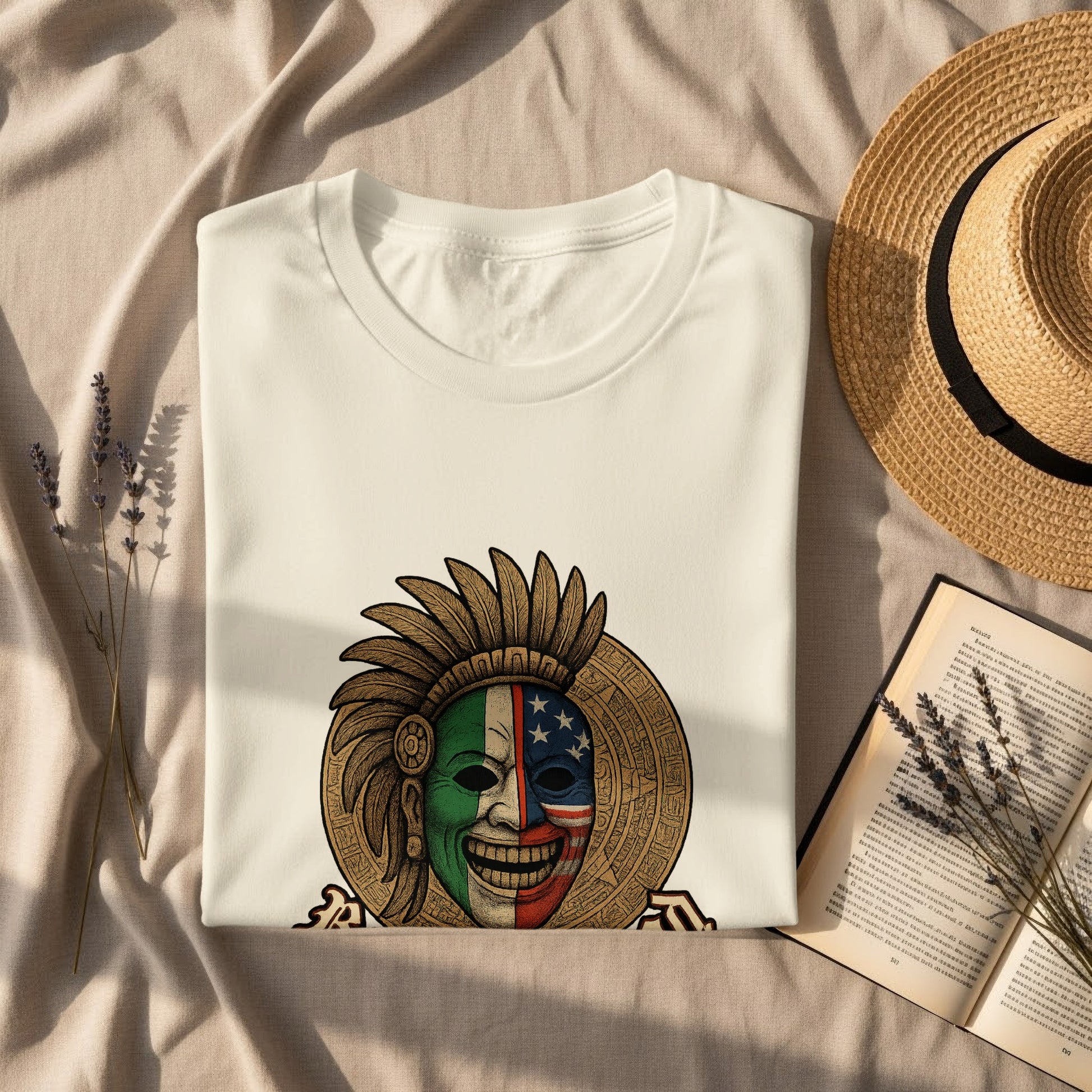 Vibrant Aztec Tribal Mask Design T-shirt product type