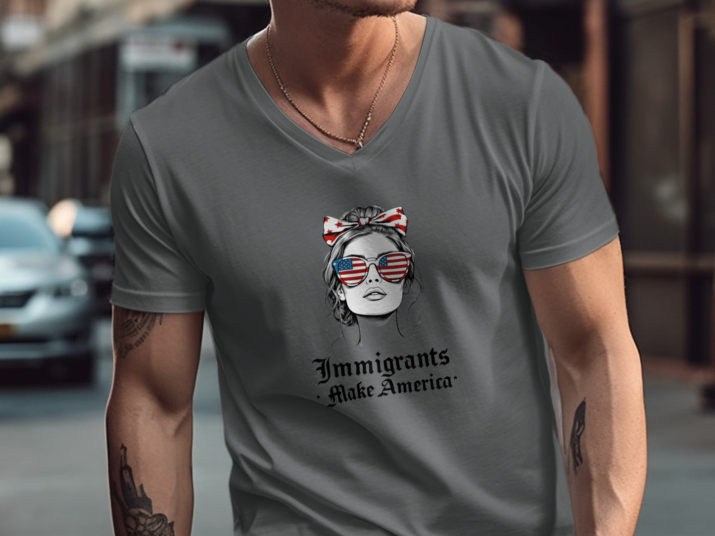 Immigrants Make America Graphic Design T-Shirt Product