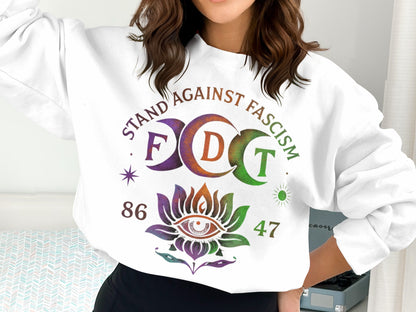 Stand Against Fascism Lotus Symbolic Sweatshirt Product