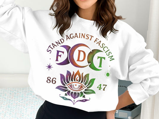 Stand Against Fascism Lotus Symbolic Sweatshirt Product