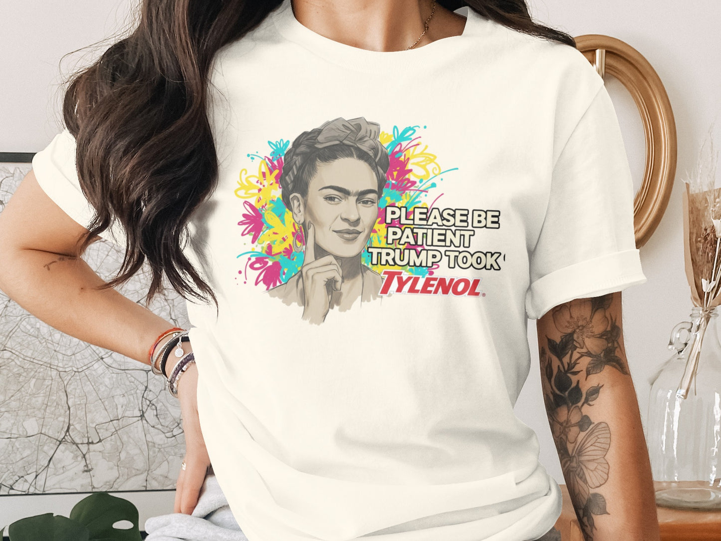Colorful Graphic Tee with Creative Text Design