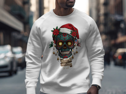 Christmas Skull Design Merry Resistance to All Sweatshirt
