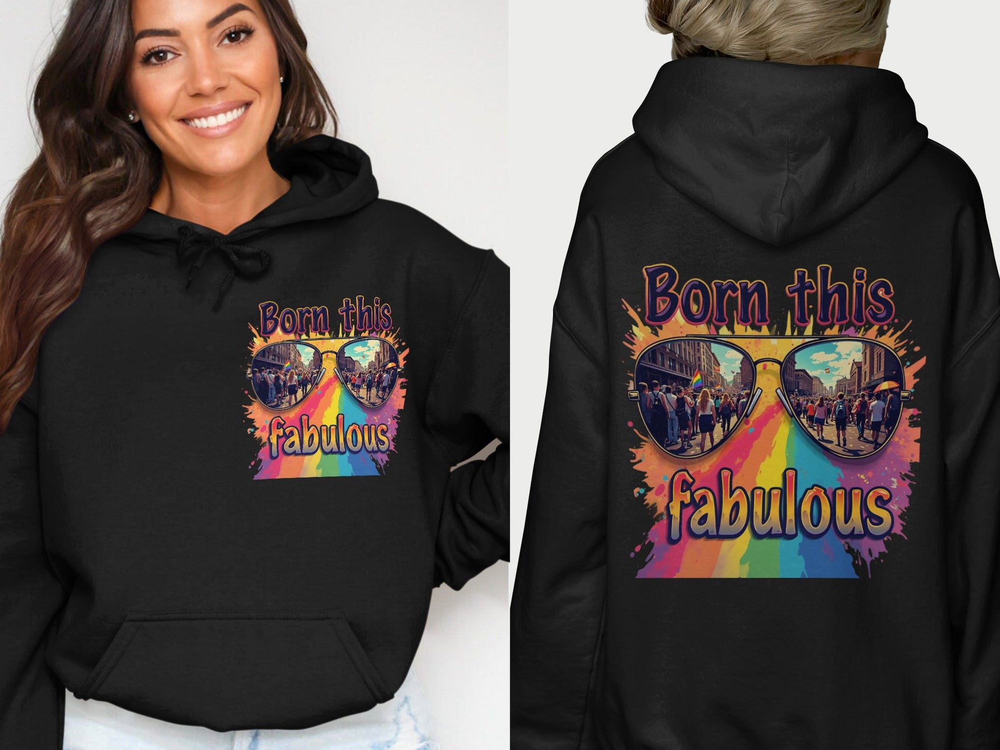 Born This Fabulous Colorful Hoodie product type